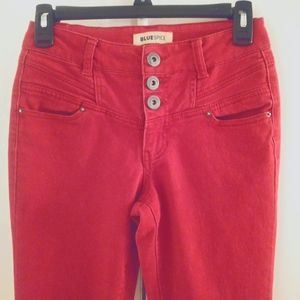 Blue Spice red pant, size 3